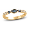 Thumbnail Image 0 of Blue & White Diamond Ring 1/6 ct tw Round 14K Yellow Gold