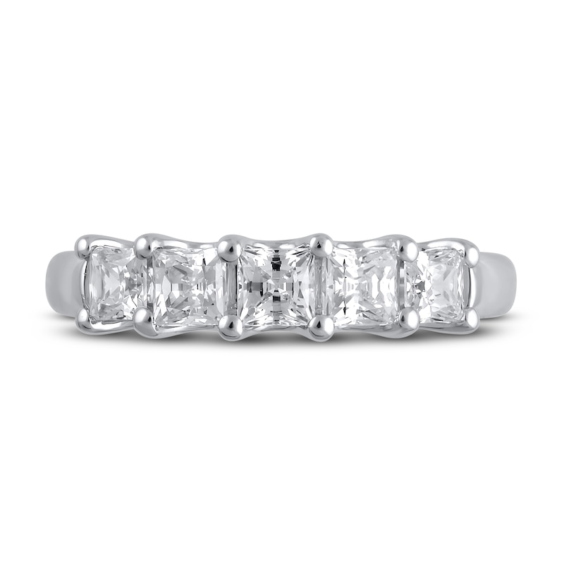 Main Image 2 of Lab-Created Diamond Anniversary Band 1-1/2 ct tw Princess 14K White Gold