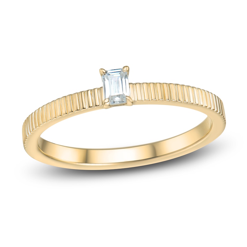 Main Image 1 of Emerald-Cut Diamond Ring 1/8 ct tw 14K Yellow Gold