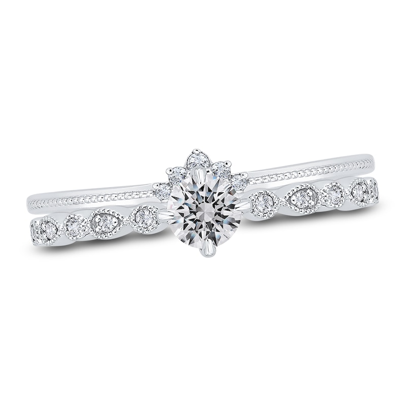 Main Image 1 of Diamond Bridal Set 1/2 ct tw Round 14K White Gold