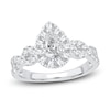 Thumbnail Image 1 of Diamond Engagement Ring 1-1/4 ct tw Pear/Round 14K White Gold