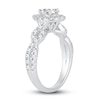 Thumbnail Image 2 of Diamond Engagement Ring 1-1/4 ct tw Pear/Round 14K White Gold