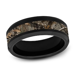 Camo Wedding Band Black Tungsten 8mm