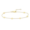 Thumbnail Image 1 of 6-Star Station Bracelet 14K Yellow Gold 7.3&quot; Adj.