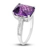 Thumbnail Image 2 of Natural Amethyst Engagement Ring 1/5 ct tw Diamonds 14K White Gold