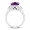 Thumbnail Image 3 of Natural Amethyst Engagement Ring 1/5 ct tw Diamonds 14K White Gold