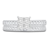 Thumbnail Image 3 of Diamond Bridal Set 1 ct tw Princess/Round 14K White Gold