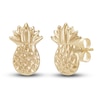 Thumbnail Image 1 of Pineapple Button Stud Earrings 14K Yellow Gold