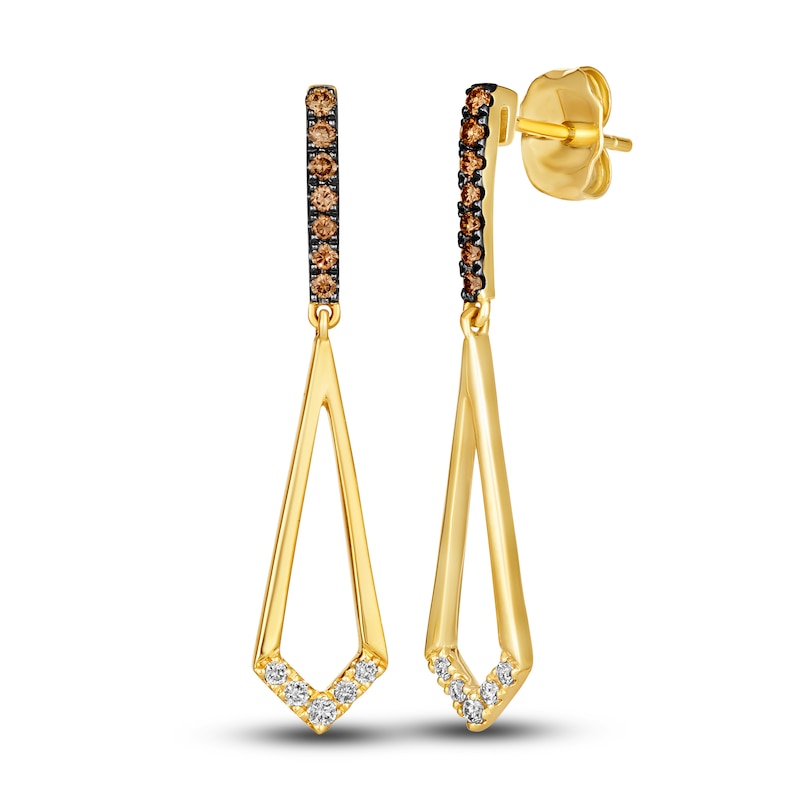 Le Vian Diamond Drop Earrings 1/5 ct tw Round 14K Honey Gold