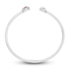 Thumbnail Image 3 of Lab-Created Ruby & White Lab-Created Sapphire Bangle Bracelet 10K White Gold