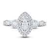 Thumbnail Image 3 of Diamond Engagement Ring 3/4 ct tw Marquise/Round 14K White Gold