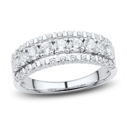 Diamond Wedding Band 1 ct tw Round 14K White Gold