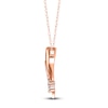 Thumbnail Image 2 of Diamond Heart Pendant Necklace 1/15 ct tw Round 14K Rose Gold 18&quot;