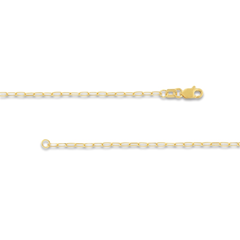 Main Image 3 of Solid Paperclip Chain Necklace 18K Yellow Gold 20&quot; 1.7mm