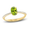 Thumbnail Image 1 of LALI Jewels Natural Peridot Engagement Ring 1/10 ct tw Round 14K Yellow Gold