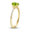 Thumbnail Image 2 of LALI Jewels Natural Peridot Engagement Ring 1/10 ct tw Round 14K Yellow Gold