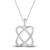 Thumbnail Image 0 of Diamond Interlocking Pendant Necklace 1/5 ct tw Round 14K White Gold