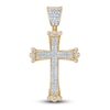 Thumbnail Image 0 of Men's Diamond Cross Charm 1-1/8 ct tw Round 14K Yellow Gold