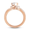 Thumbnail Image 2 of Diamond Bridal Set 1/2 ct tw Princess/Round 14K Rose Gold