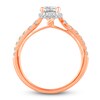 Thumbnail Image 2 of Diamond Halo Engagement Ring 1-3/8 ct tw Oval/Round 14K Rose Gold