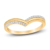 Thumbnail Image 1 of Diamond Chevron Ring 1/10 ct tw Round 14K Yellow Gold