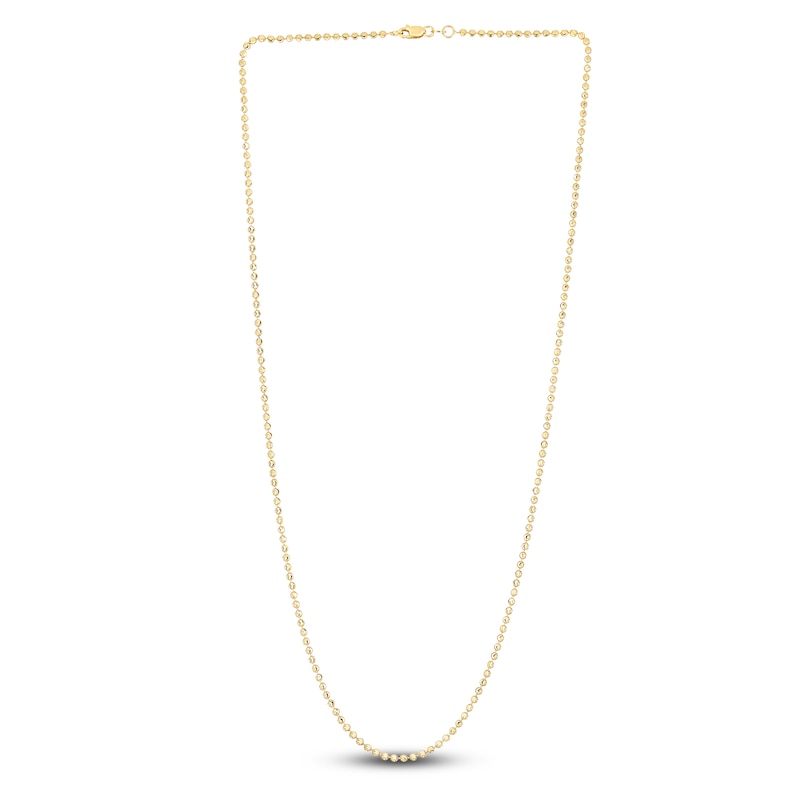 Main Image 2 of Beaded Chain Necklace 14K Yellow Gold 16&quot; 2.0mm