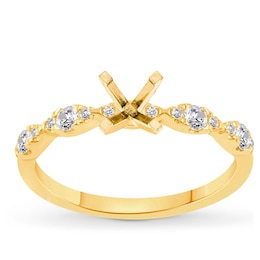 Diamond Engagement Ring Setting 1/4 ct tw Round 14K Yellow Gold