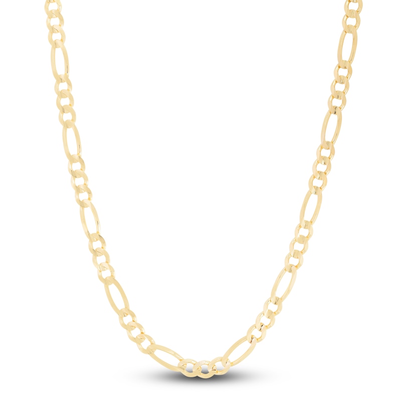 Main Image 1 of Men's Solid Figaro Chain Necklace 14K Yellow Gold 20&quot; 7.0mm