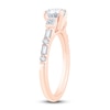 Thumbnail Image 2 of Diamond Engagement Ring 1-1/4 ct tw Round/Princess/Baguette 14K Rose Gold