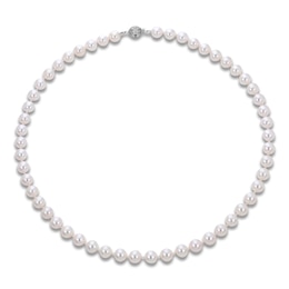 Akoya Cultured Pearl Strand Necklace 14K White Gold 18&quot;