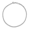 Thumbnail Image 2 of Solid Rope Chain Bracelet Platinum 8&quot; 2.2mm