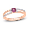 Thumbnail Image 1 of Natural Pink Sapphire Ring 1/15 ct tw Diamonds 14K Rose Gold