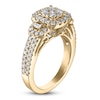 Thumbnail Image 2 of Round & Baguette-Cut Diamond Engagement Ring 1-1/8 ct tw 14K Yellow Gold