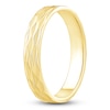 Thumbnail Image 2 of Men's High-Polish Textured Wedding Band 14K Yellow Gold 3.4mm