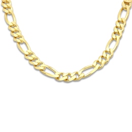 Solid Figaro Chain Necklace 18K Yellow Gold 22&quot; 8.0mm