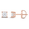 Thumbnail Image 0 of Certified Princess-Cut Diamond Solitaire Stud Earrings 1/2 ct tw 14K Rose Gold (I/I1)