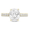 Thumbnail Image 2 of Oval & Round Lab-Created Diamond Engagement Ring 2-1/2 ct tw 14K Yellow Gold