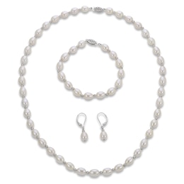 Cultured Pearl Gift Set Sterling Silver