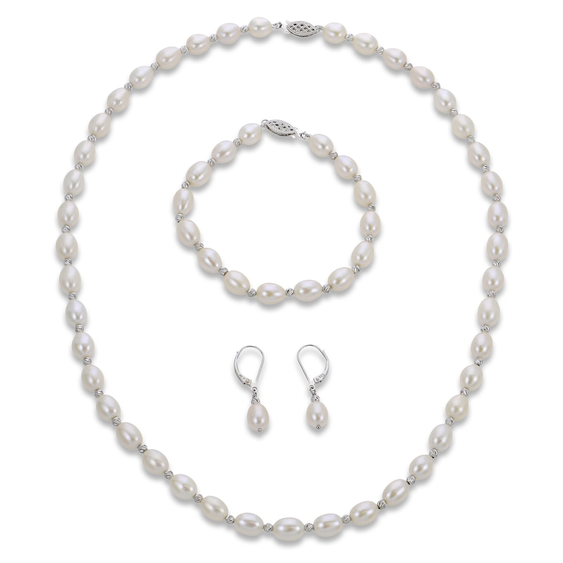 Main Image 1 of Cultured Pearl Gift Set Sterling Silver