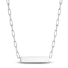 Thumbnail Image 3 of Diamond Horizontal Bar Paperclip Necklace 1/4 ct tw Sterling Silver 16&quot;