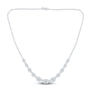 Thumbnail Image 1 of Pnina Tornai Round & Emerald-Cut Lab-Created Diamond Riviera Necklace 11-3/4 ct tw 14K White Gold 17.75&quot;