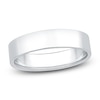 Thumbnail Image 1 of Flat Wedding Band Platinum 5mm