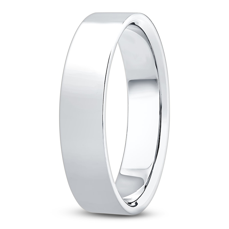 Main Image 2 of Flat Wedding Band Platinum 5mm