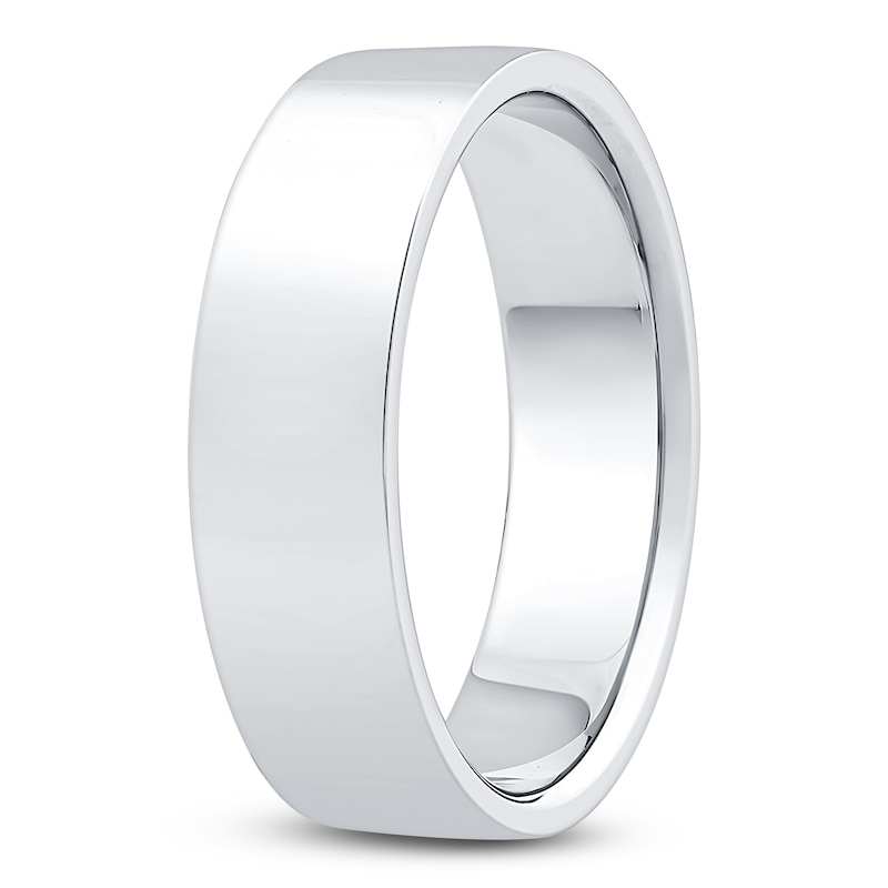 Main Image 2 of Flat Wedding Band Platinum 6mm