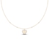 Thumbnail Image 1 of Brilliant Moments Diamond Quilted Heart Necklace 3/8 ct tw 14K Yellow Gold 18&quot;