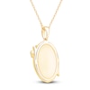 Thumbnail Image 4 of Marquise & Round-Cut Diamond Oval Necklace 1/8 ct tw 14K Yellow Gold 18&quot;