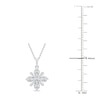 Thumbnail Image 4 of Baguette & Round-Cut Lab-Created Diamond Snowflake Necklace 1 ct tw 14K White Gold 18&quot;