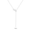 Thumbnail Image 5 of Baguette & Round-Cut Lab-Created Diamond Snowflake Necklace 1 ct tw 14K White Gold 18&quot;