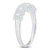 Thumbnail Image 2 of Certified Emerald-Cut Diamond Five-Stone Anniversary Ring 2 ct tw 18K White Gold