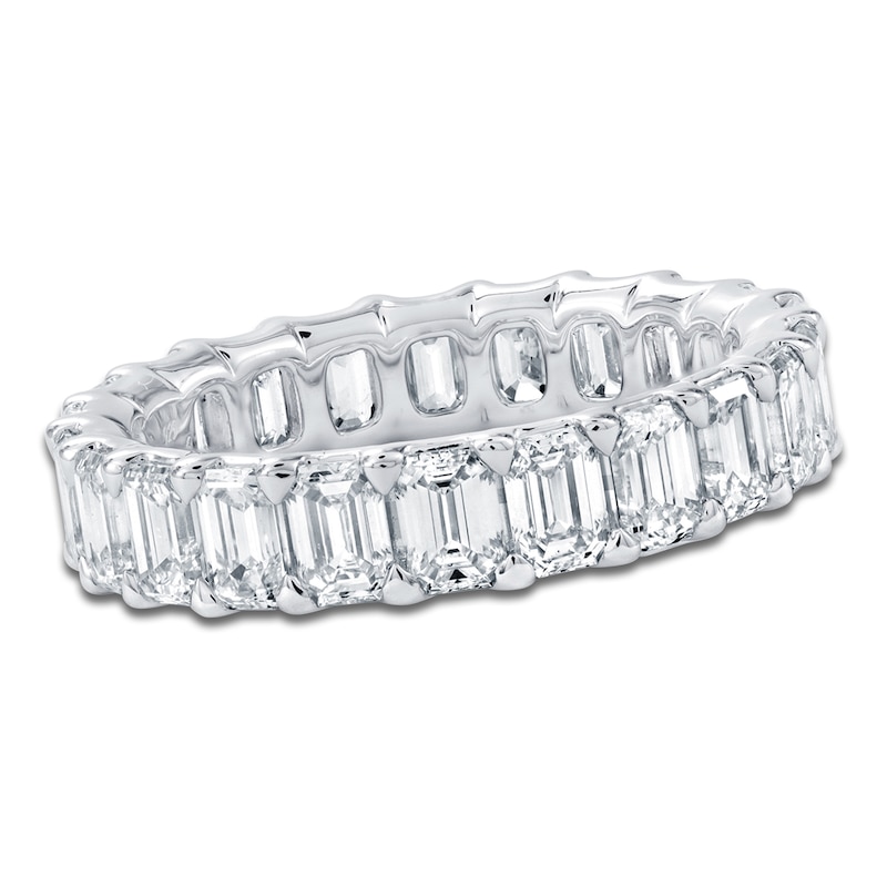 Certified Emerald-Cut Diamond Eternity Band 3-5/8 ct tw Platinum